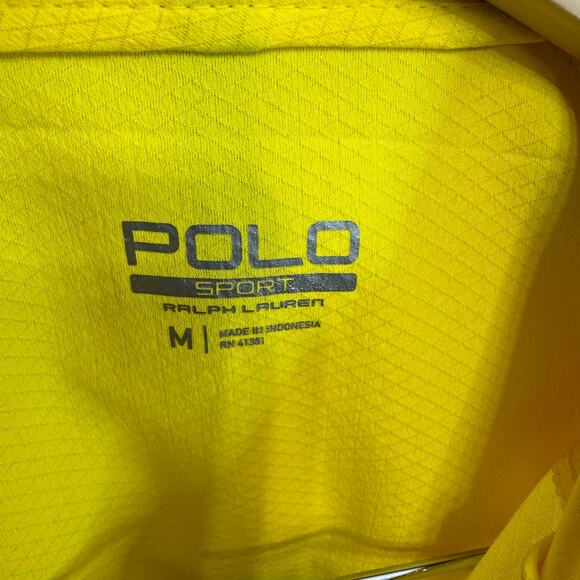 Ralph Lauren Polo Sport Yellow Ripstop Hooded Zipper Windbreaker Jacket Men's M - Picture 12 of 14
